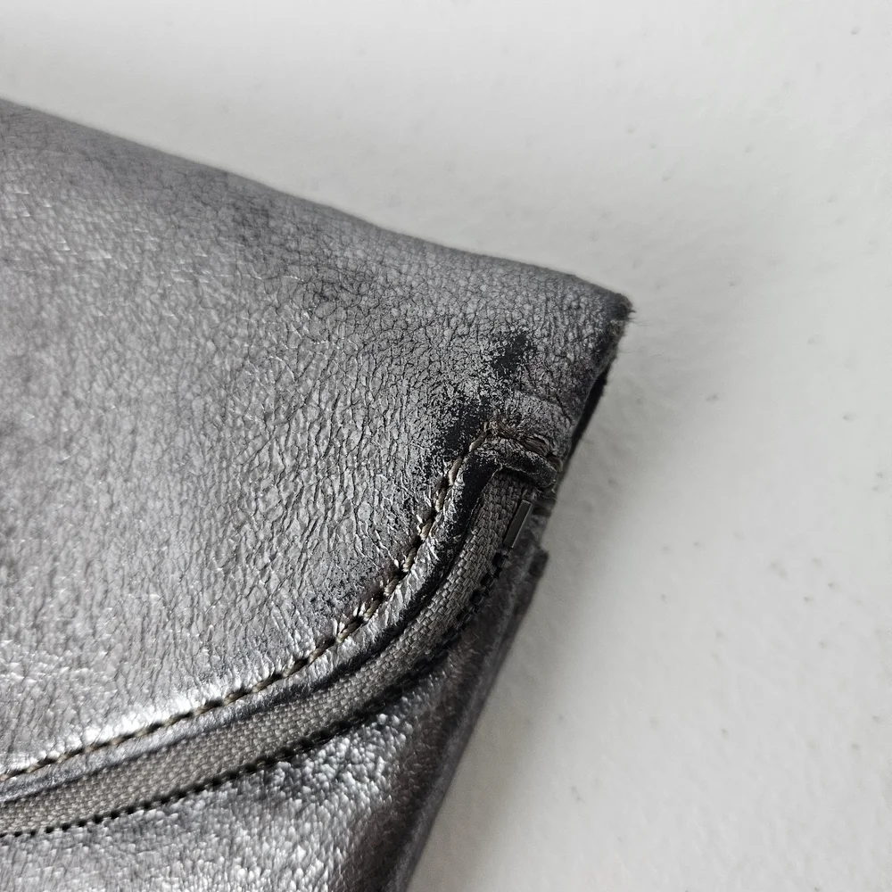 HOBO Daria Metallic Leather Clutch Bag Small **Missing Strap